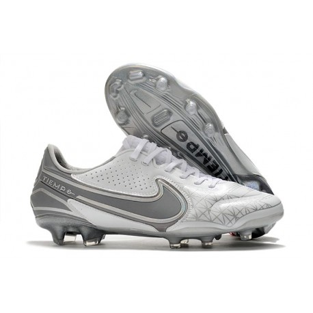 Nike Fotbollssko för gräs Tiempo Legend 9 Elite FG Vit Grå