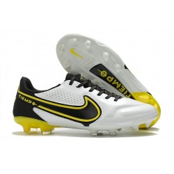 Nike Fotbollssko för gräs Tiempo Legend 9 Elite FG Vit Grå Gul