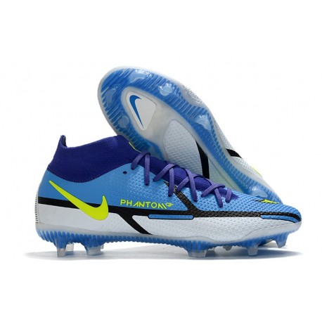 Fotbollssko för gräs Nike Phantom GT2 Dynamic Fit Elite FG Blå Gul Grå