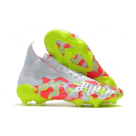 adidas Predator Freak + FG/ AG Vit Röd Gul