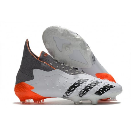adidas Predator Freak + FG/ AG WhiteSpark - Vit Silver Röd