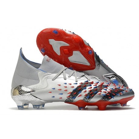 adidas Predator Freak.1 FG Fotbollsskor Showpiece - Silver Svart Röd
