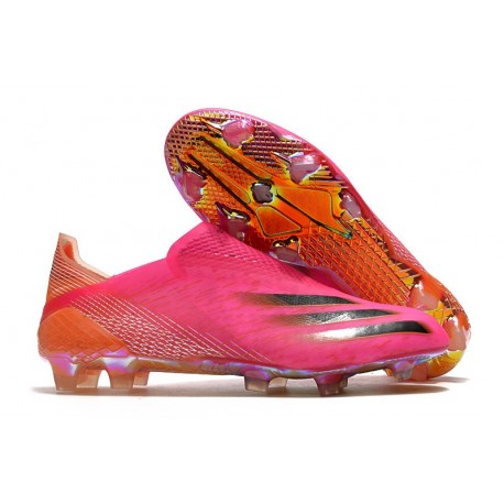 Fotbollsskor adidas X Ghosted + FG Superspectral - Rosa Svart Orange