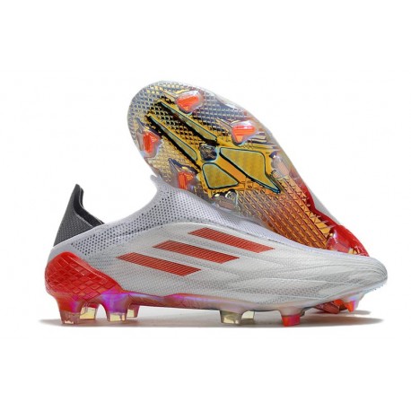 Adidas X Speedflow+ FG Fotbollsskor WhiteSpark - Vit Silver Röd