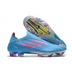 Adidas X Speedflow+ FG Fotbollsskor Sapphire Edge - Blå Rosa Vit