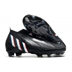 adidas Predator Edge+ FG fotbollsskor Edge of Darkness - Svart Vit Röd