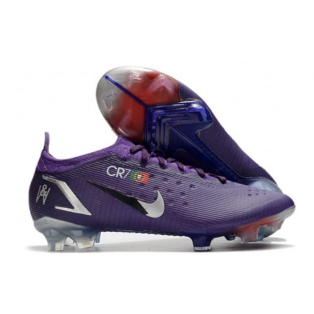 Fotbollsskor Nike Mercurial Vapor XIV Elite FG Ronaldo CR7 Lila Silver