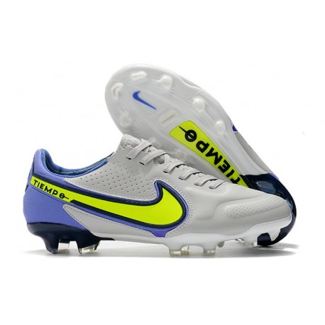 Nike Fotbollssko för gräs Tiempo Legend 9 Elite FG Grå Gul Blå