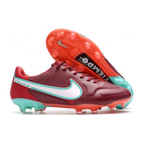 Nike Fotbollssko för gräs Tiempo Legend 9 Elite FG Blueprint - Bordeaux Vit Rosa