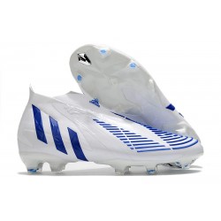 adidas Predator Edge+ FG fotbollsskor Diamond Edge - Vit Blå