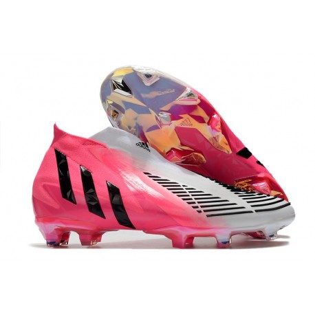 adidas Predator Edge+ FG fotbollsskor Unite Football - Rosa Svart Vit