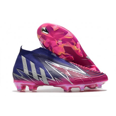 adidas Predator Edge+ FG fotbollsskor Champions Code - Lila Silver Rosa
