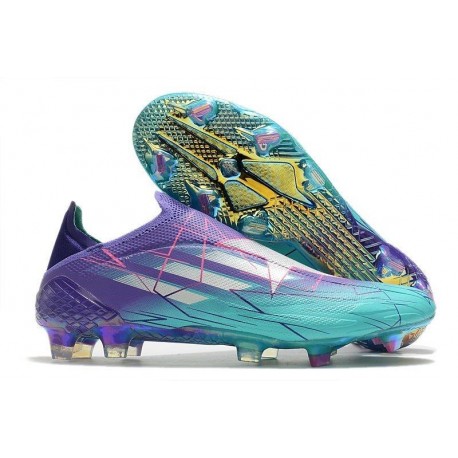 Adidas X Speedflow+ FG Fotbollsskor Champions Code -Lila Silver Turkos