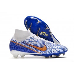 Fotbollsskor Nike Air Zoom Mercurial Superfly Elite IX FG Vit Blå Guld