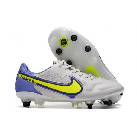 Nike Tiempo Legend IX Elite SG-PRO AC Grå Gul Blå