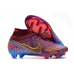 Fotbollsskor Nike Air Zoom Mercurial Superfly Elite IX FG Mbappé Personal Edition - Röd Guld