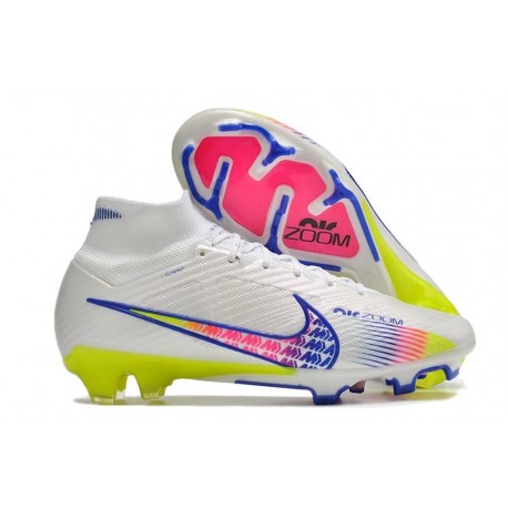 Nike Zoom Mercurial Superfly Elite 9 FG Vit Rosa Blå