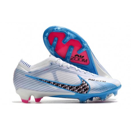 Nike Air Zoom Mercurial Vapor 15 Elite Fg Vit Blå
