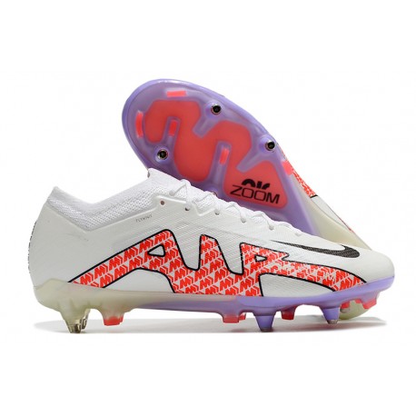 Nike AirZoom Mercurial Vapor 15 Elite SG Vit Svart Röd