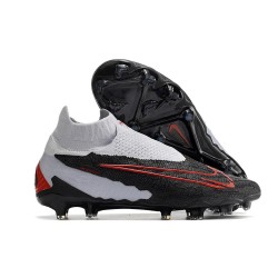 Fotbollsskor för Män Nike Phantom GX Elite DF FG Svart Grå Röd 