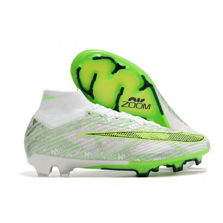 Fotbollsskor Nike Zoom Mercurial Superfly Elite IX FG Vit Grön