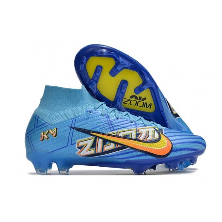 Nike Zoom Mercurial Superfly Elite 9 FG Mbappé Personal Edition - Blå Vit