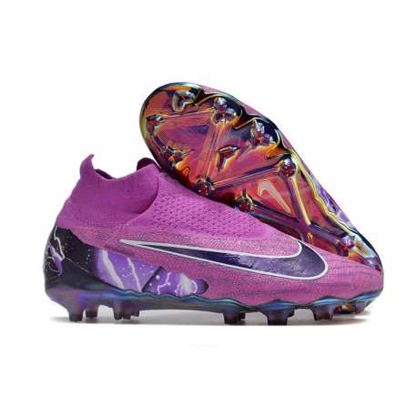 Nike Phantom GX Elite DF Link FG Lila Svart