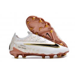 Nike Phantom GX Elite FG Herrar Vit Guld