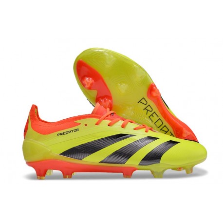 adidas Predator 24 Elite FG Skor Gul Svart Röd