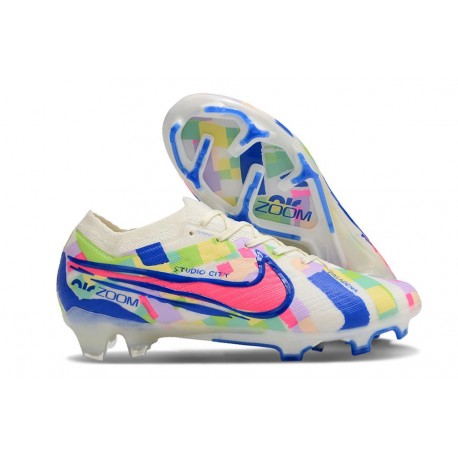 Nike Zoom Mercurial Vapor XV Elite Fg Vit Rosa Blå