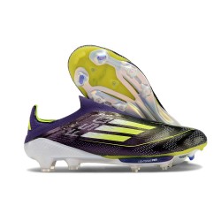 adidas F50 + Laceless FG Skor Lila Gul