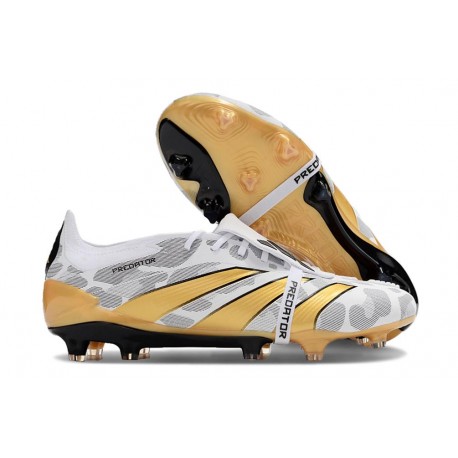 adidas Predator 24 Elite Foldover Tongue FG Vit Svart Guld
