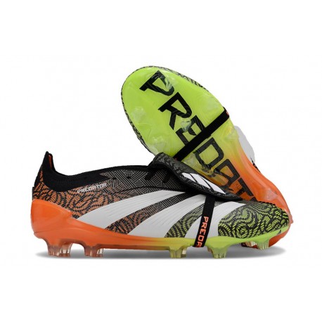 adidas Predator 24 Elite Foldover Tongue FG Orange Svart Vit Grön