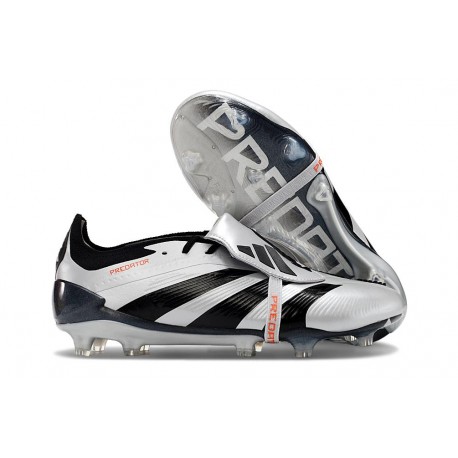 adidas Predator 24 Elite Foldover Tongue FG Silver Svart