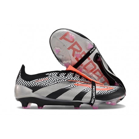 adidas Predator 24 Elite Foldover Tongue FG Svart Silver Röd 