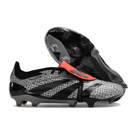 adidas Predator 24 Elite Foldover Tongue FG Svart Grå Röd 