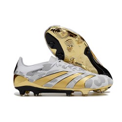 adidas Predator 24 Elite FG Skor Guld Vit Grå