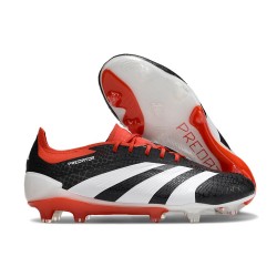 adidas Predator 24 Elite FG Skor Solar Energy Svart Vit Röd