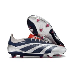 adidas Predator 24 Elite FG Skor Silver Svart Röd
