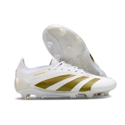 adidas Predator 24 Elite FG Skor Vit Guld