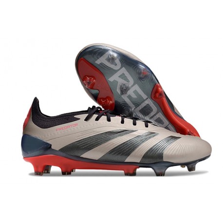 adidas Predator 24 Elite FG Skor Vivid Horizon – Silver Röd Svart