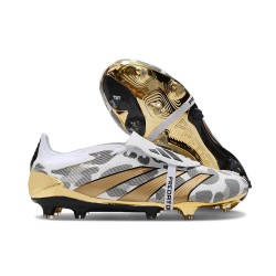 adidas Predator 24 Elite Foldover Tongue FG Guld Vit Grå