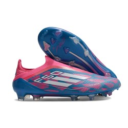 Fotbollsskor adidas F50 Elite Snörlös FG Blå Vit Rosa