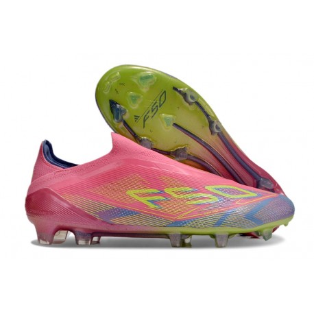 Fotbollsskor adidas F50 Elite Snörlös FG Rosa Gul Lila