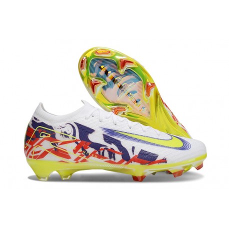 Fotbollsskor Nike Mercurial Vapor XVI Elite FG Vit Gul Lila Röd