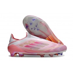 Fotbollsskor adidas F50 Elite Snörlös FG Rosa Vit