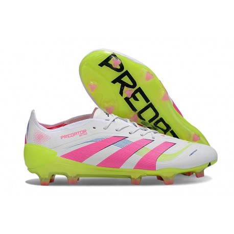 adidas Predator Elite FG Fotbollsskor för Män Vit Rosa Gul
