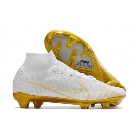 Nike Fotbollsskor Mercurial Superfly 6 Elite FG - Vit Guld