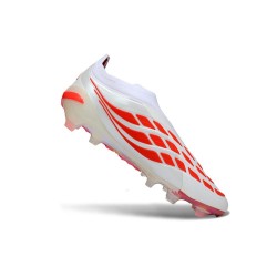 adidas Fotbollsskor Predator Laceless Elite FG Vit Röd Svart 