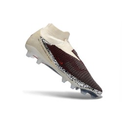 Fotbollsskor Nike Phantom 6 Elite High FG Vinröd Blekt beige